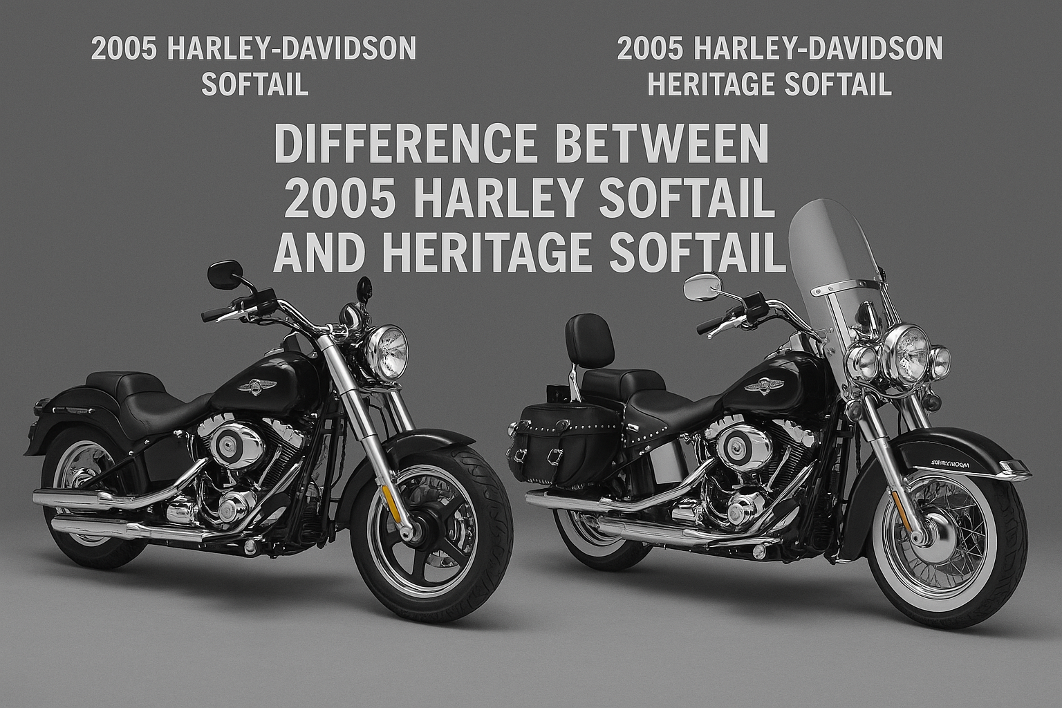 difference between 2005 harley softail and heritage softail