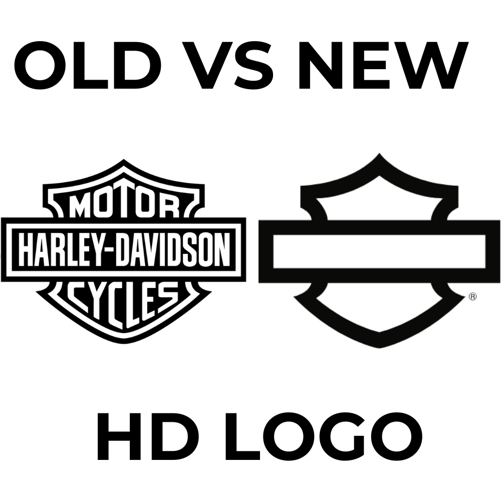 Harley Davidson new vs old logo