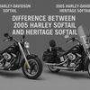 difference between 2005 harley softail and heritage softail