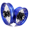 blue Spoked Wheels Harley Touring